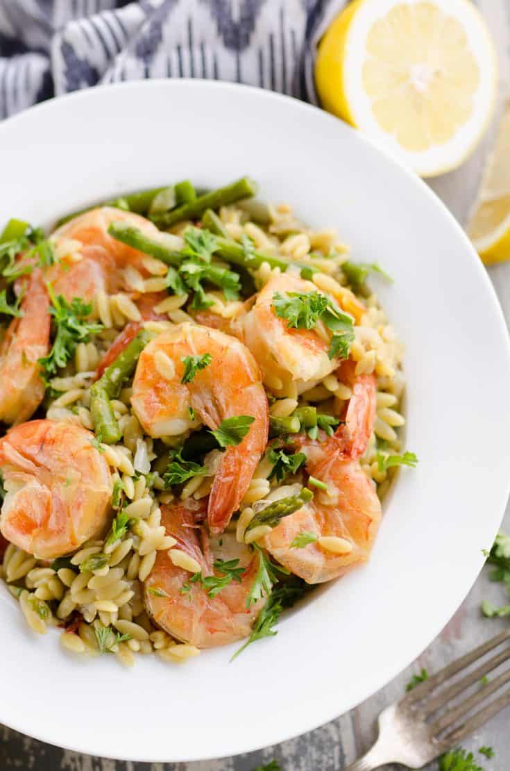 Pressure Cooker Lemon Butter Shrimp Orzo Dinner Instant Pot Recipe