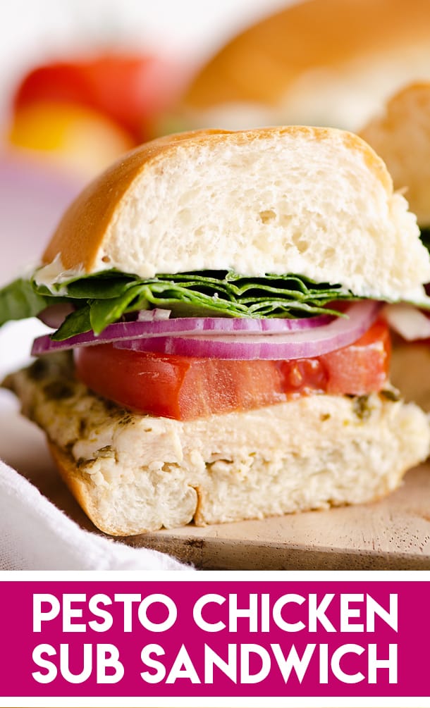 Pesto Chicken Sub Sandwich - Easy Lunch Recipe