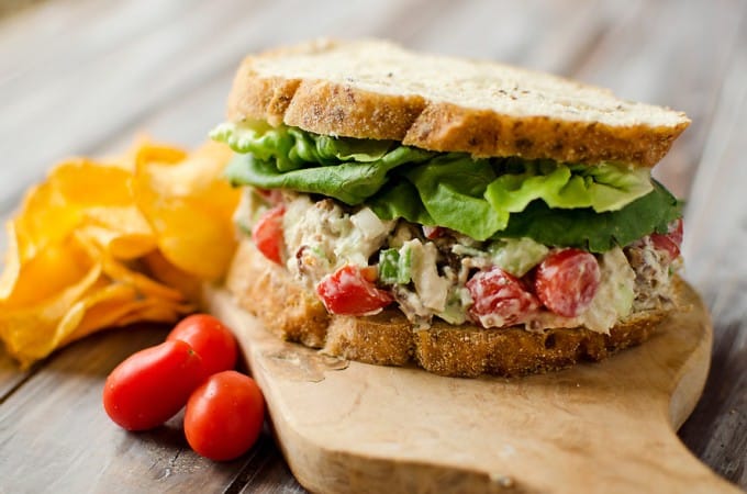 Light Ranch BLT Chicken Salad Sandwich