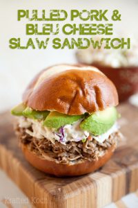 Pulled Pork & Bleu Cheese Slaw Sandwich