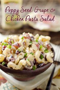 Poppy Seed, Grape & Chicken Pasta Salad