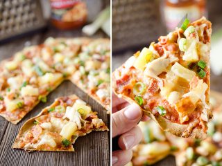 Light Pineapple, Chicken & Bacon Pizza