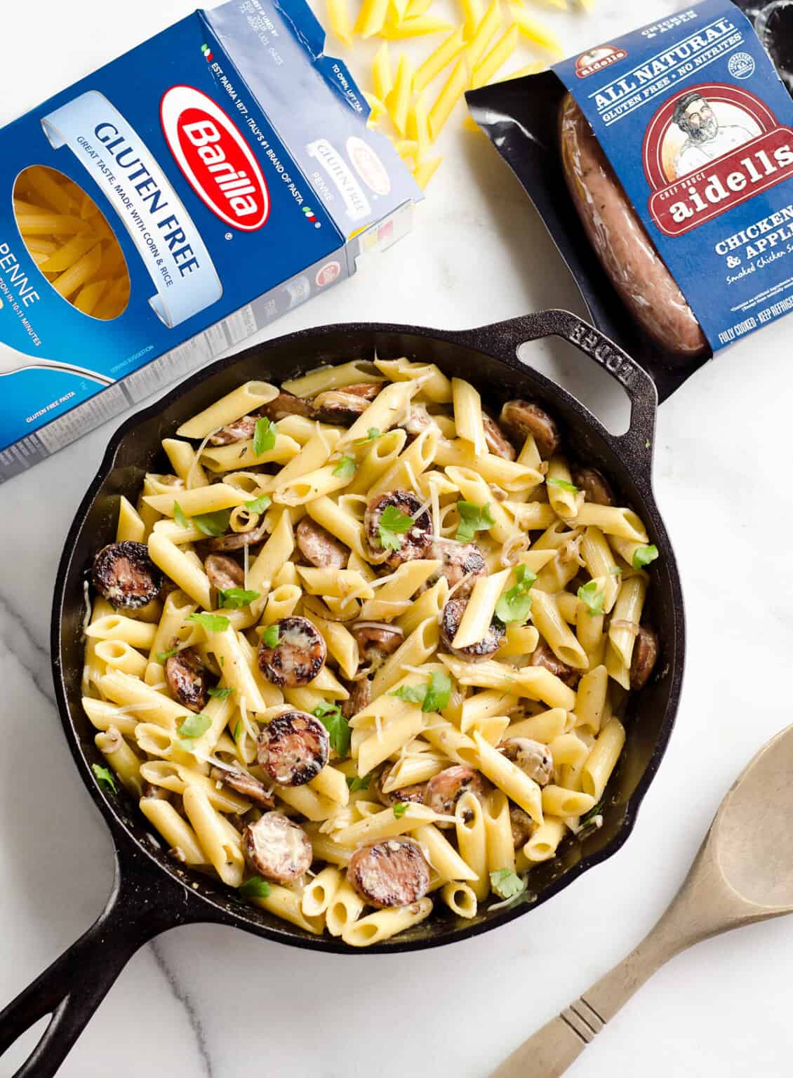 Chicken Sausage & Pasta Skillet