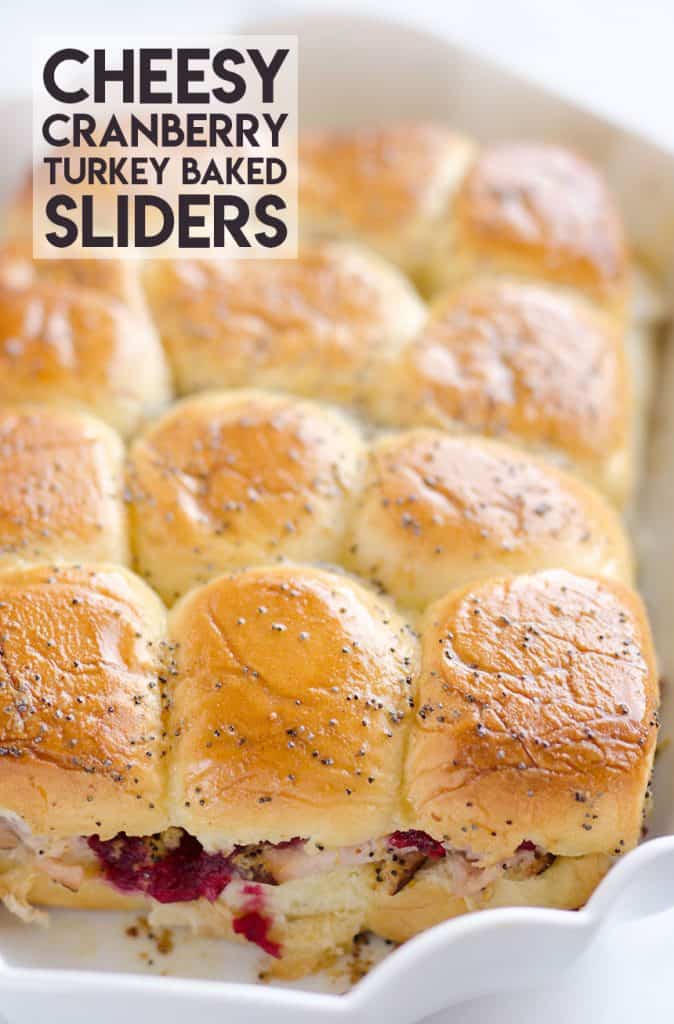 Cheesy Cranberry Turkey Baked Sliders Easy Leftover Recipe