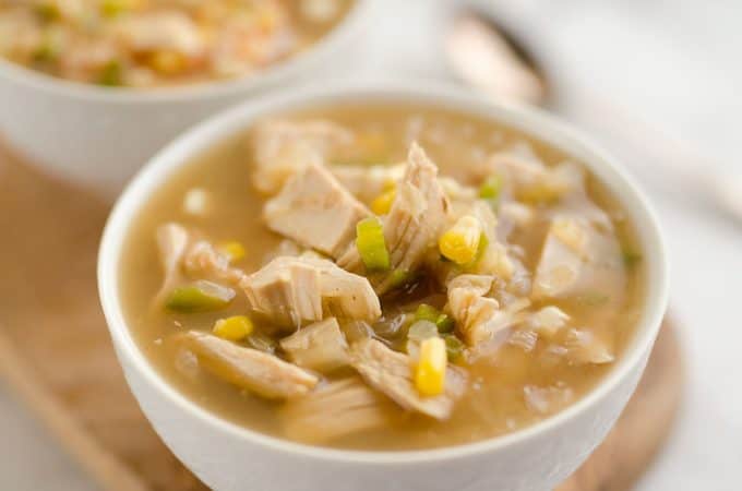 Spicy Turkey & Sweet Corn Soup - Healthy 15 Minute Meal