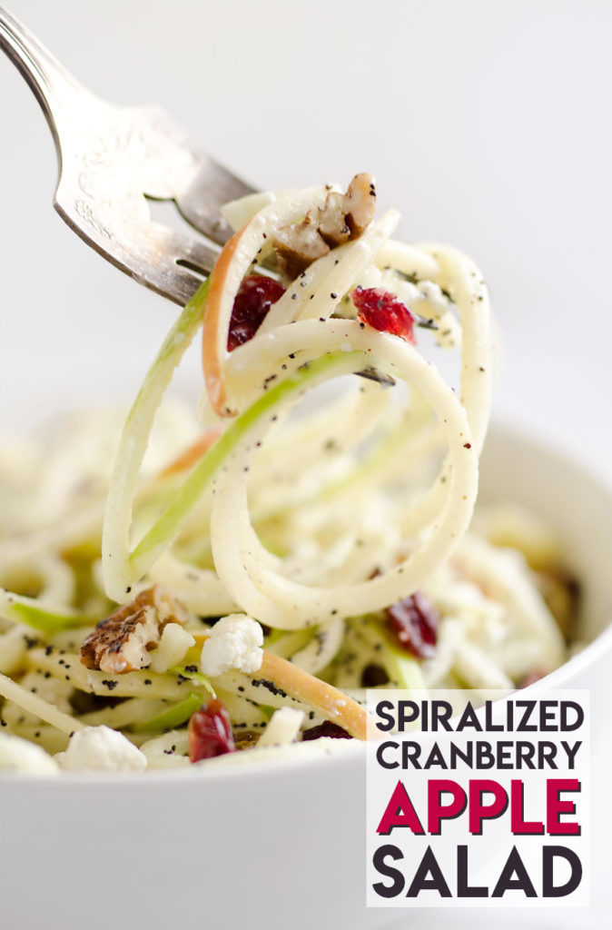 Spiralized Apple Cranberry Salad