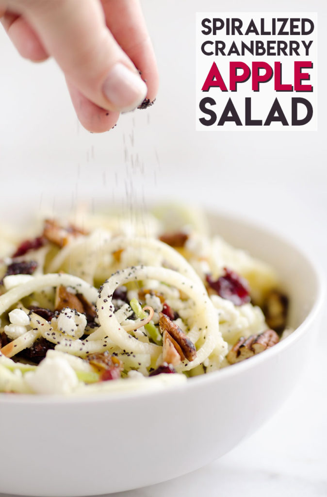 Spiralized Apple Cranberry Salad