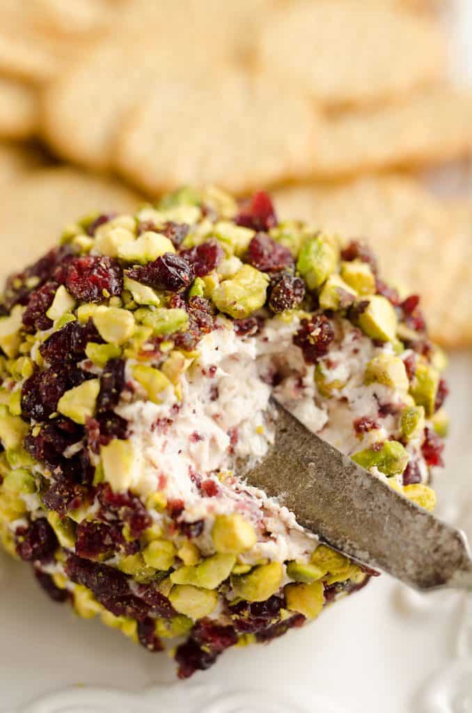 Cranberry Pistachio Cheese Ball | Easy Holiday Appetizer
