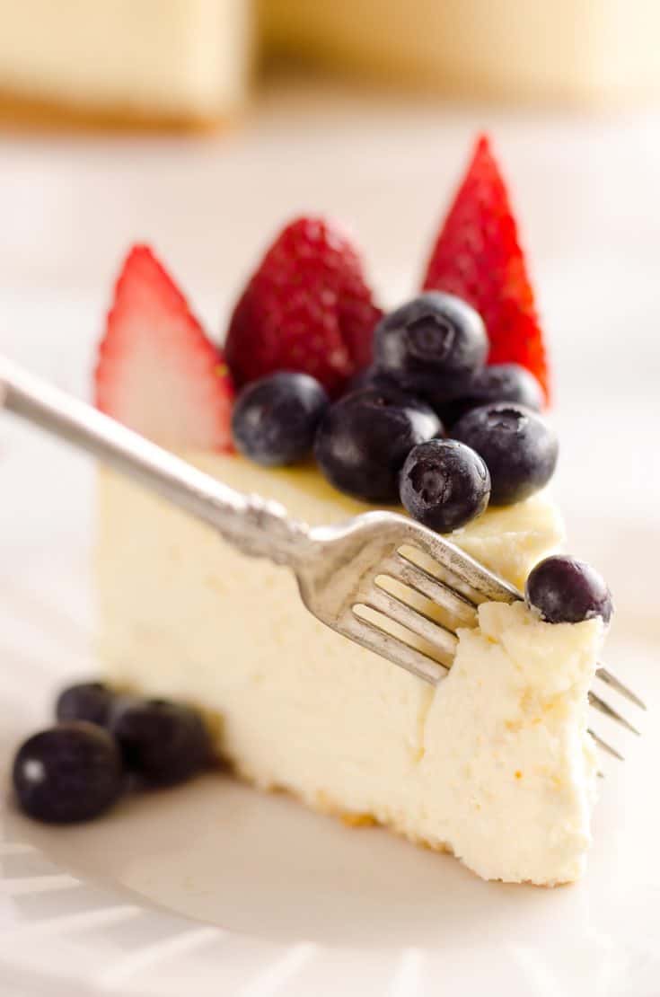 Creamy New York Cheesecake with Fresh Fruit