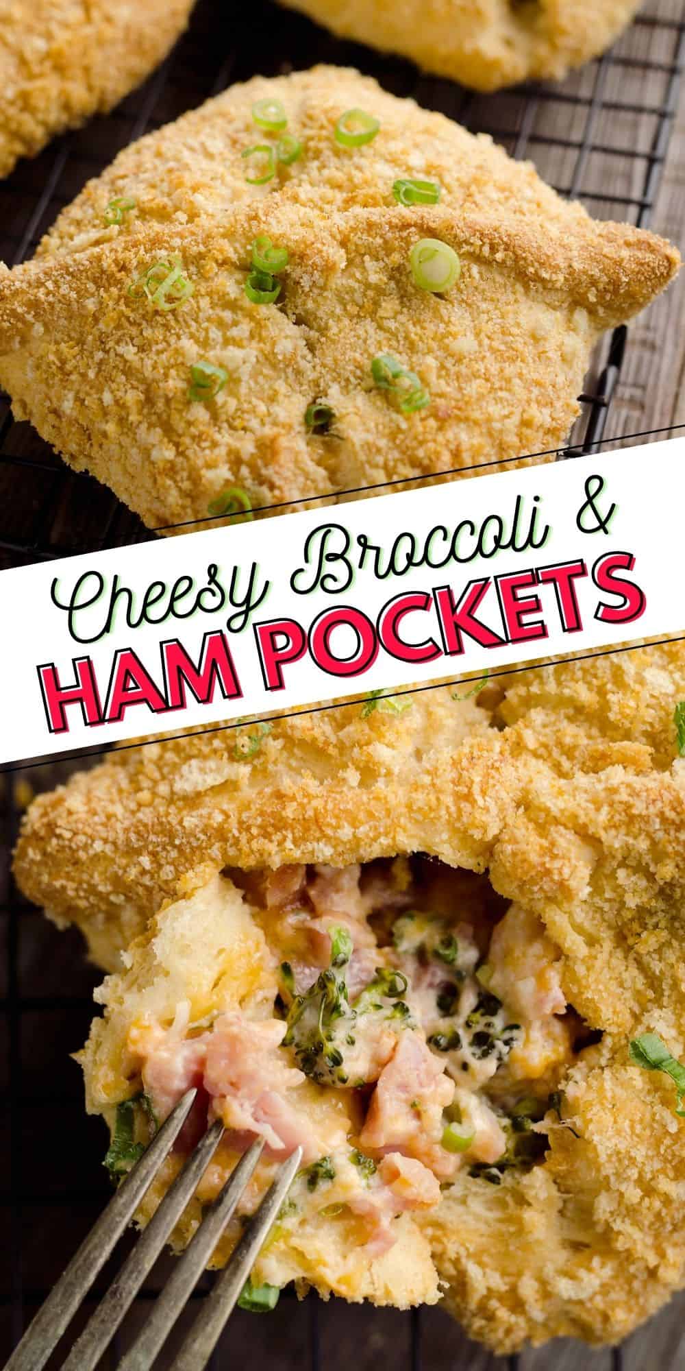 Cheesy Hot Ham And Broccoli Crescent Pockets