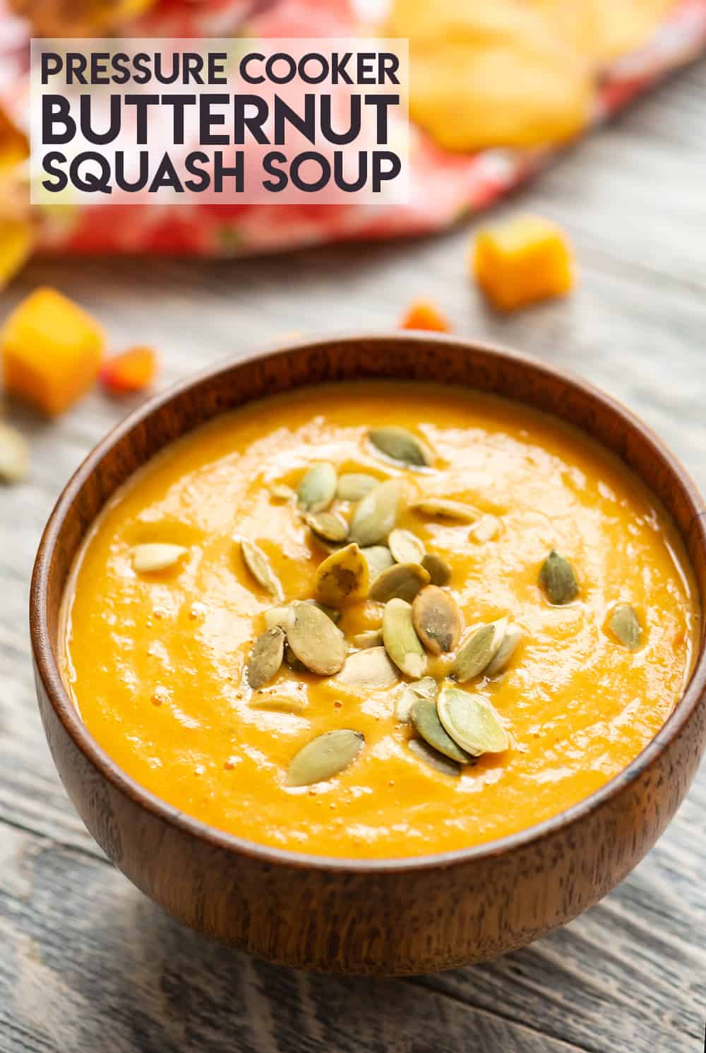 Pressure Cooker Creamy Butternut Squash Soup - Instant Pot