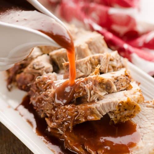 Pressure Cooker Cranberry Balsamic Pork Loin - Instant Pot Recipe