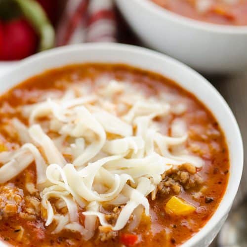 Pressure Cooker Stuffed Pepper Sausage Soup {Instant Pot}