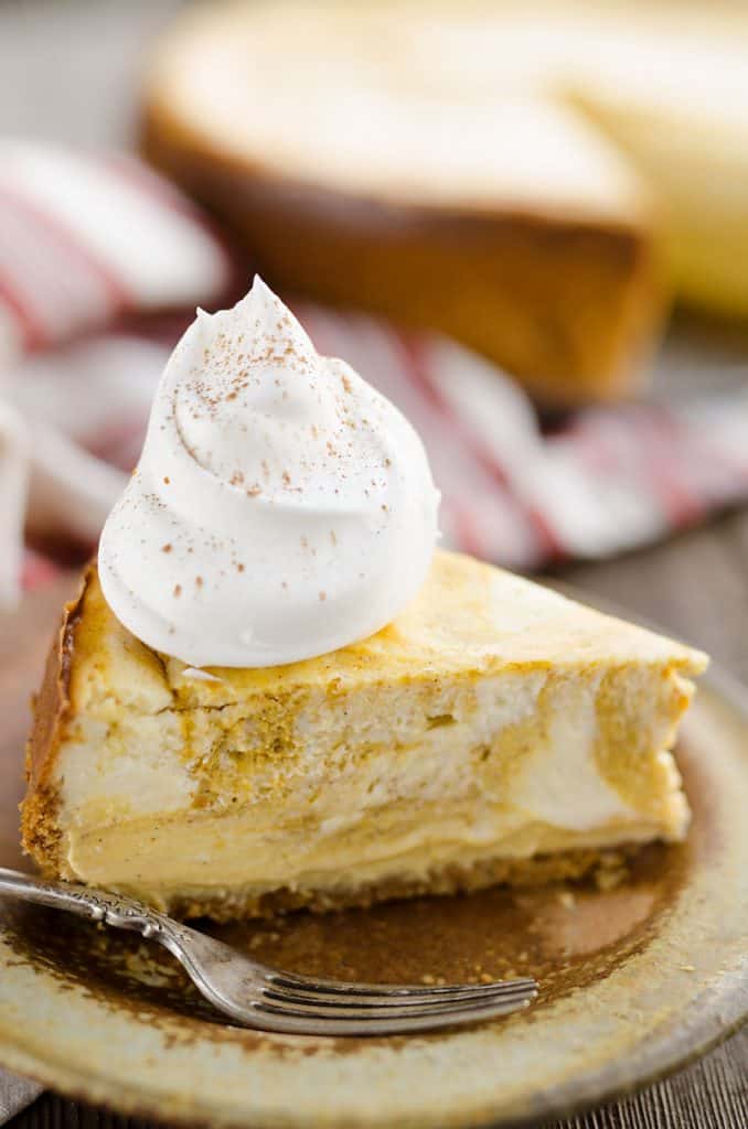 Pumpkin Swirl Cheesecake - Holiday Dessert Recipe