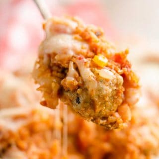 Pressure Cooker Cheesy Italian Rice & Meatballs - Instant Pot Recipe