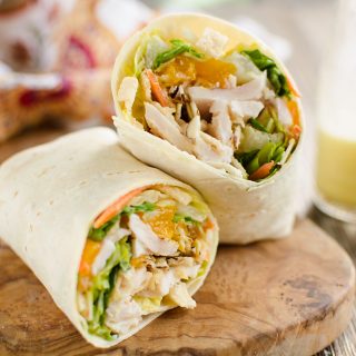 Light & Crunchy Orange Chicken Wrap