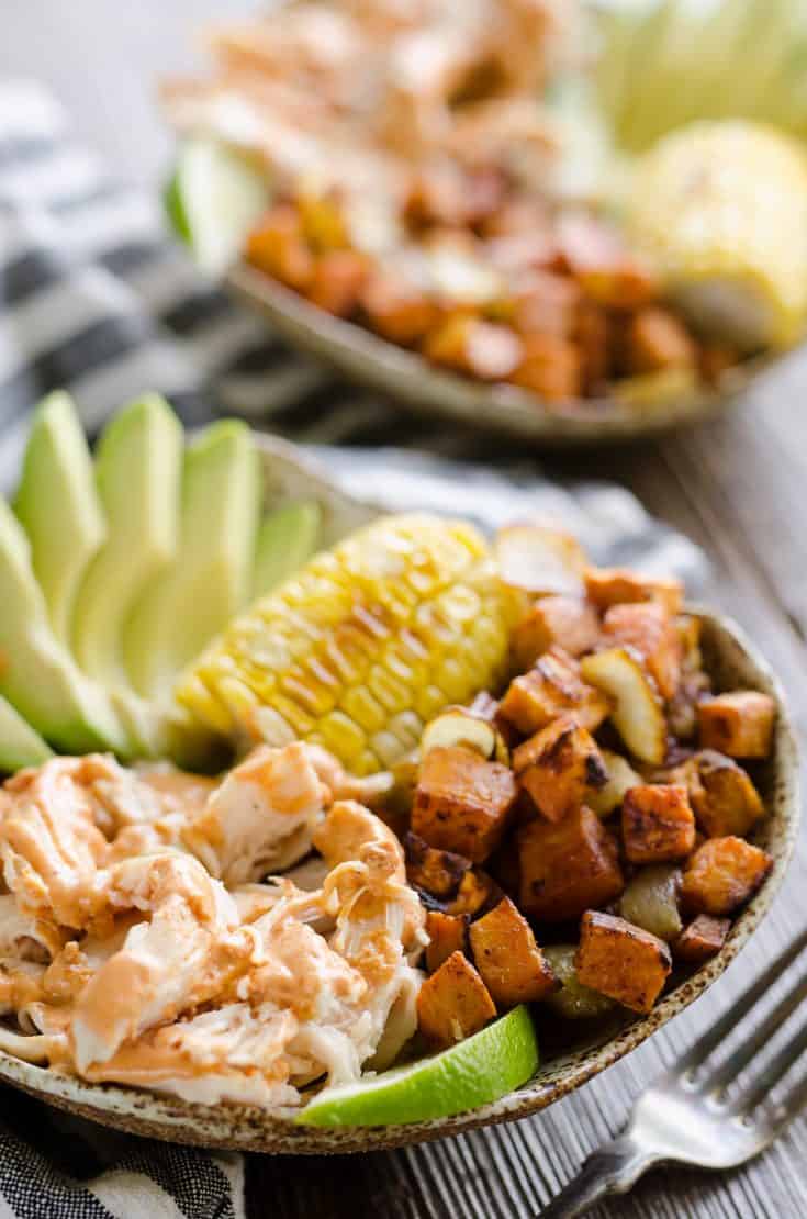 Chipotle Lime Chicken & Sweet Potato Bowls