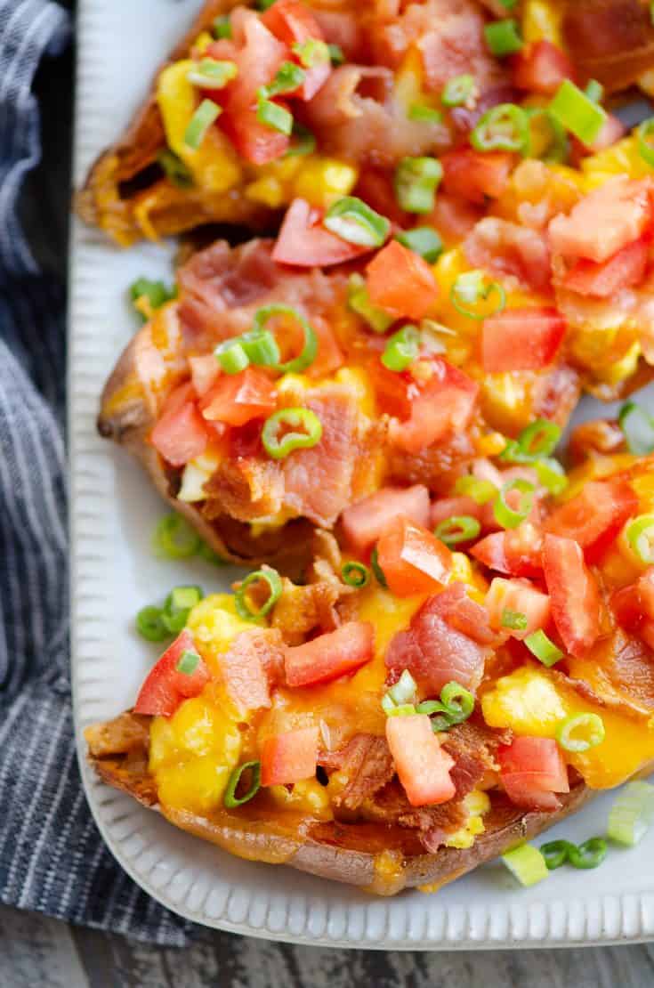 Air Fryer Breakfast Sweet Potato Skins