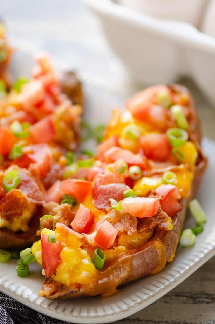 Air Fryer Breakfast Sweet Potato Skins