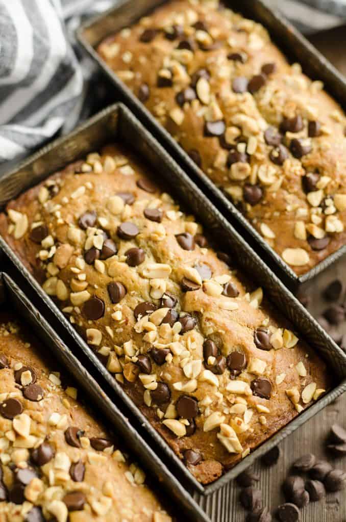 Peanut Butter Chocolate Banana Bread