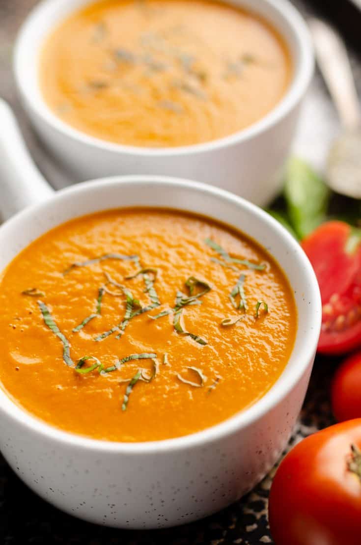 Pressure Cooker Creamy Garden Tomato Soup - Instant Pot Recipe