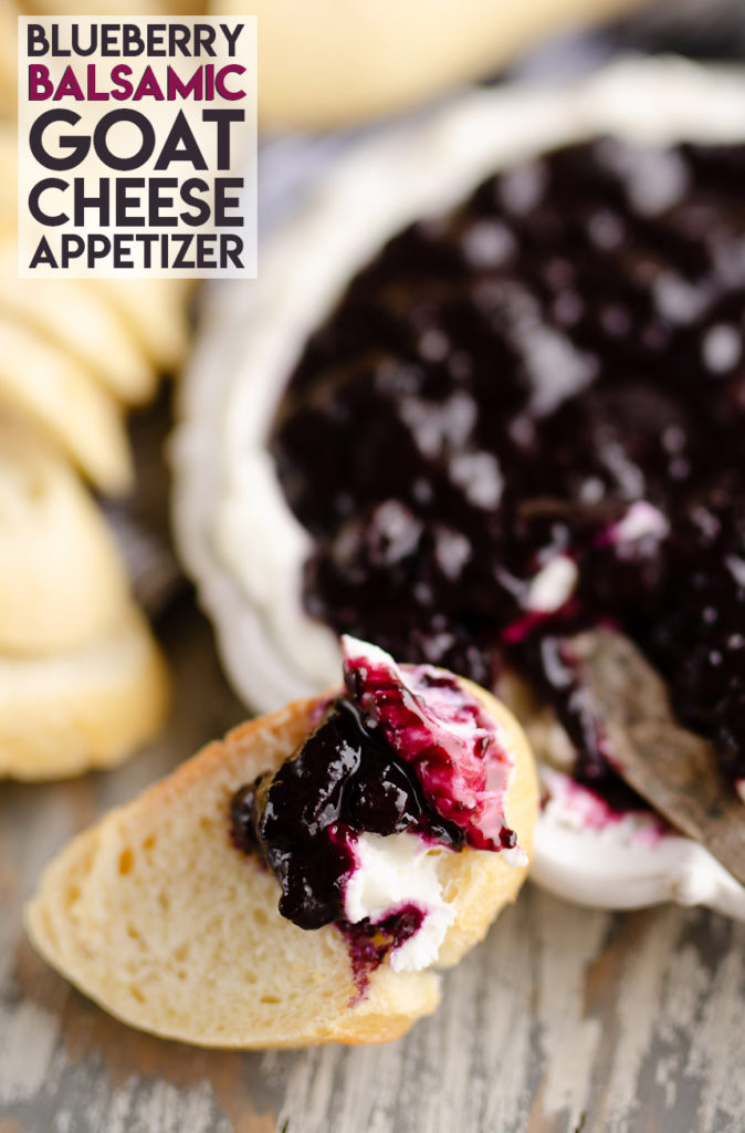 Blueberry Balsamic Goat Cheese Appetizer 15 Minute Recipe