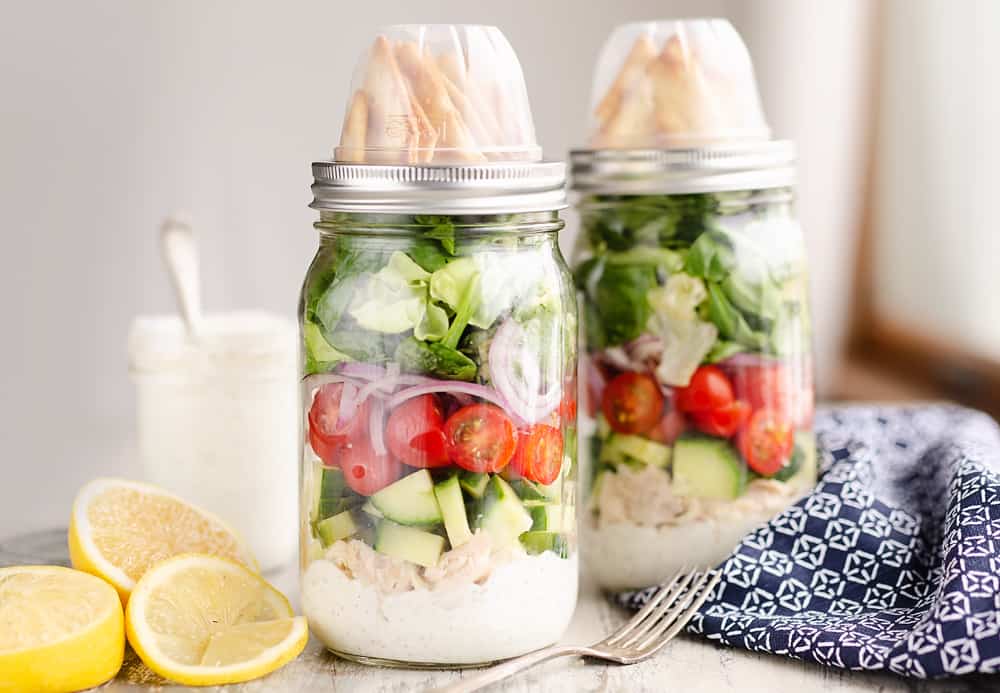 Chicken Caprese Salad Jars (Great for Meal Prep) - Robust Recipes