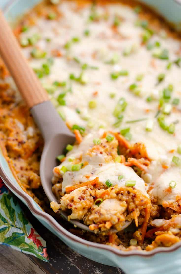 Buffalo Chicken Quinoa Bake