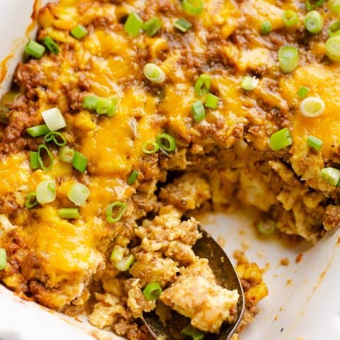 Light Mexican Breakfast Casserole - Low Carb Brunch Recipe