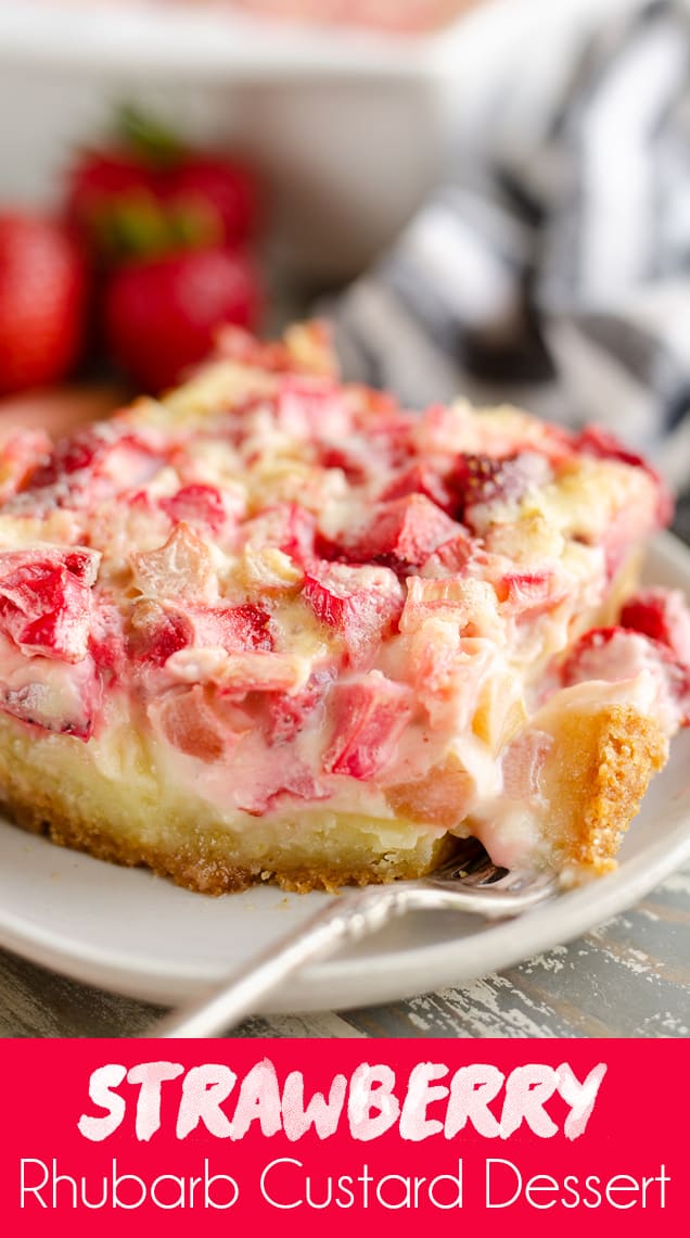 Strawberry Rhubarb Custard Dessert