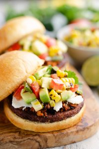 Southwest Black Bean Burger - Healthy Vegetarian Grill Recipe