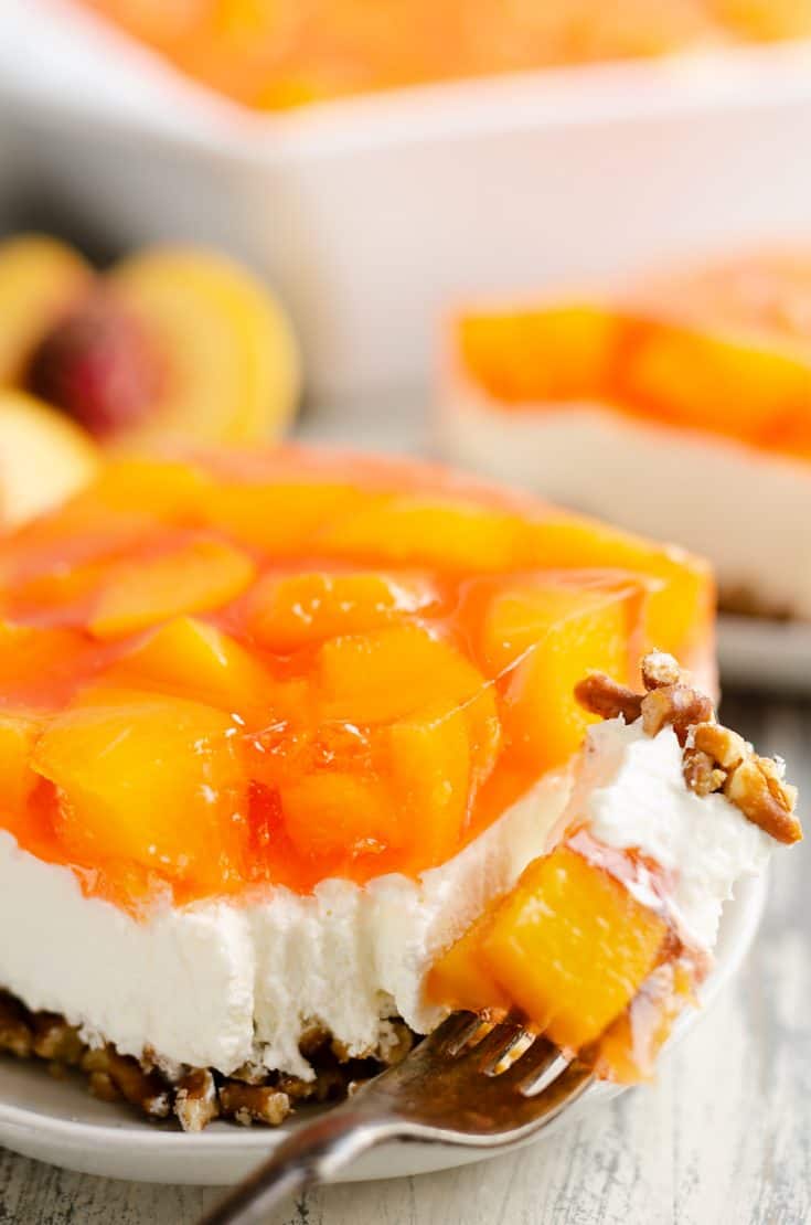 Peach Pretzel Salad Dessert