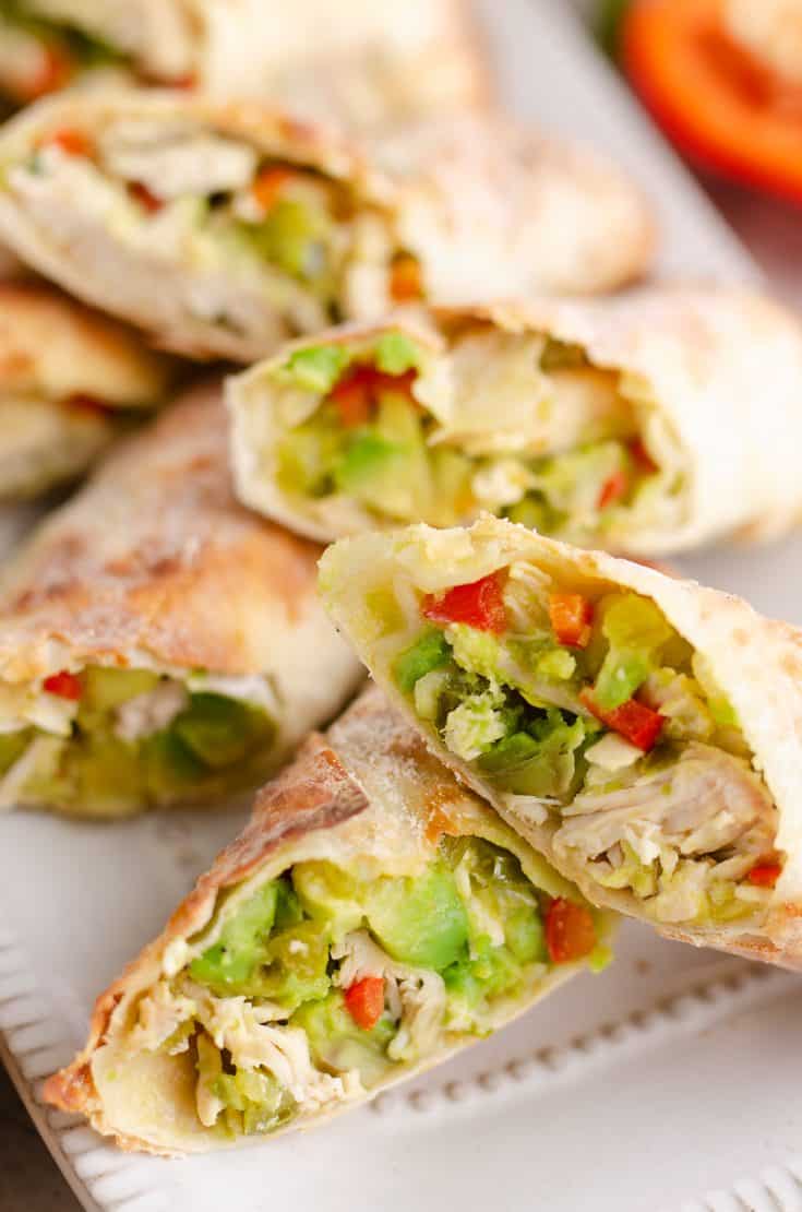 Air Fryer Avocado Chicken Egg Rolls