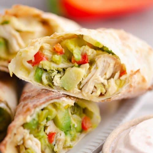 Air Fryer Avocado Chicken Egg Rolls