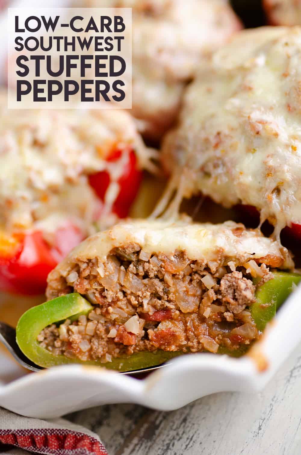 Low Carb Southwest Stuffed Peppers | Healthy Keto Recipe