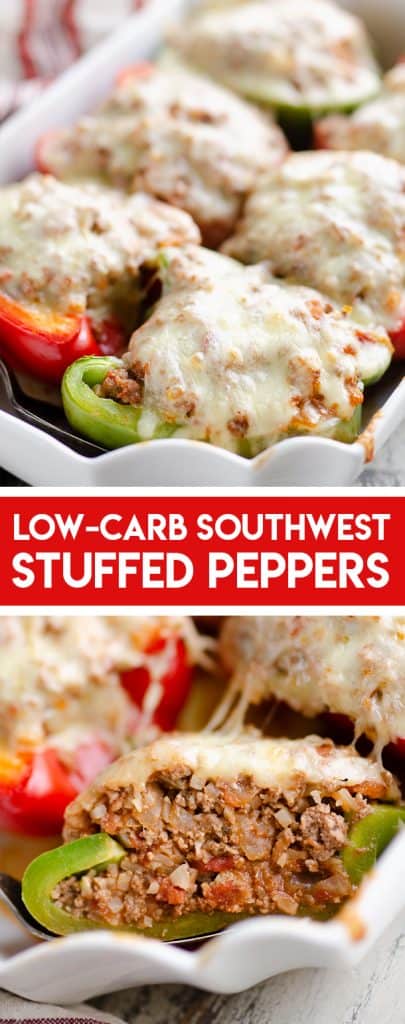 Low Carb Southwest Stuffed Peppers Healthy Keto Recipe