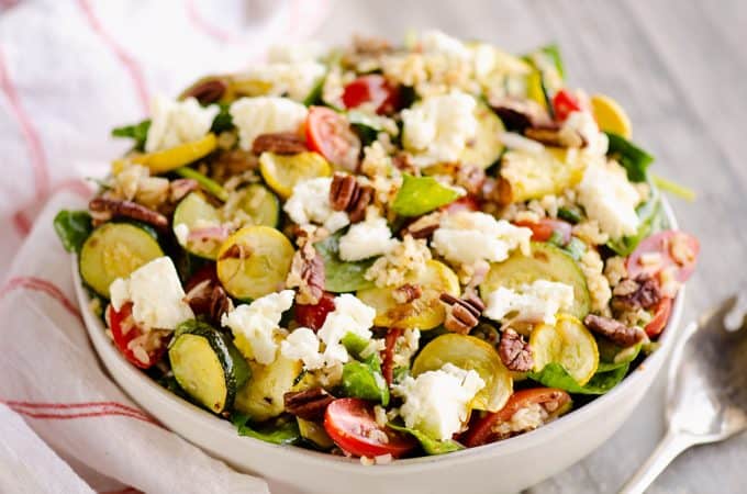 Baked Honey Feta Squash & Brown Rice Salad