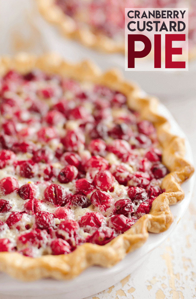 Cranberry Orange Custard Pie