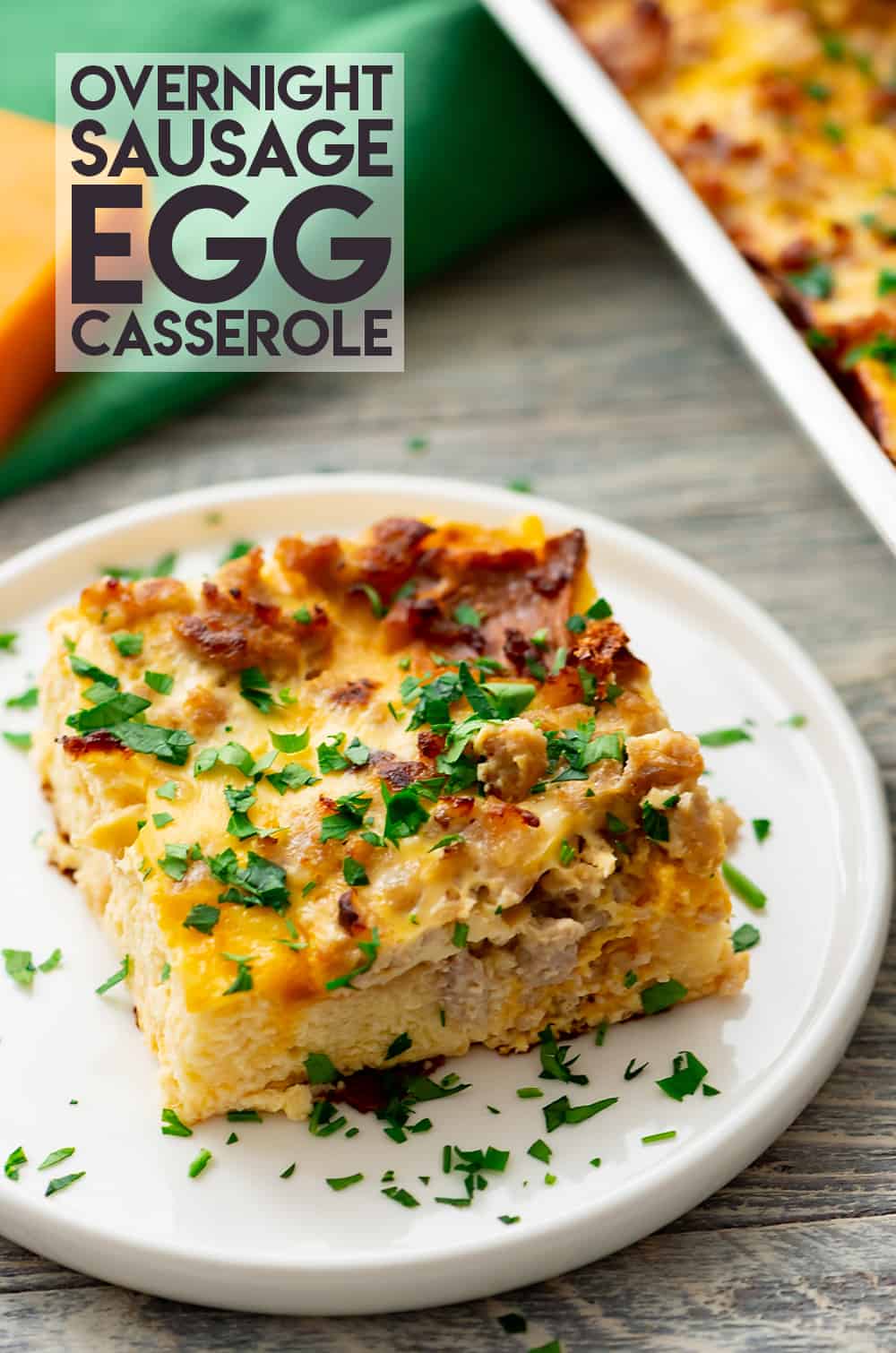 Overnight Sausage Egg Casserole