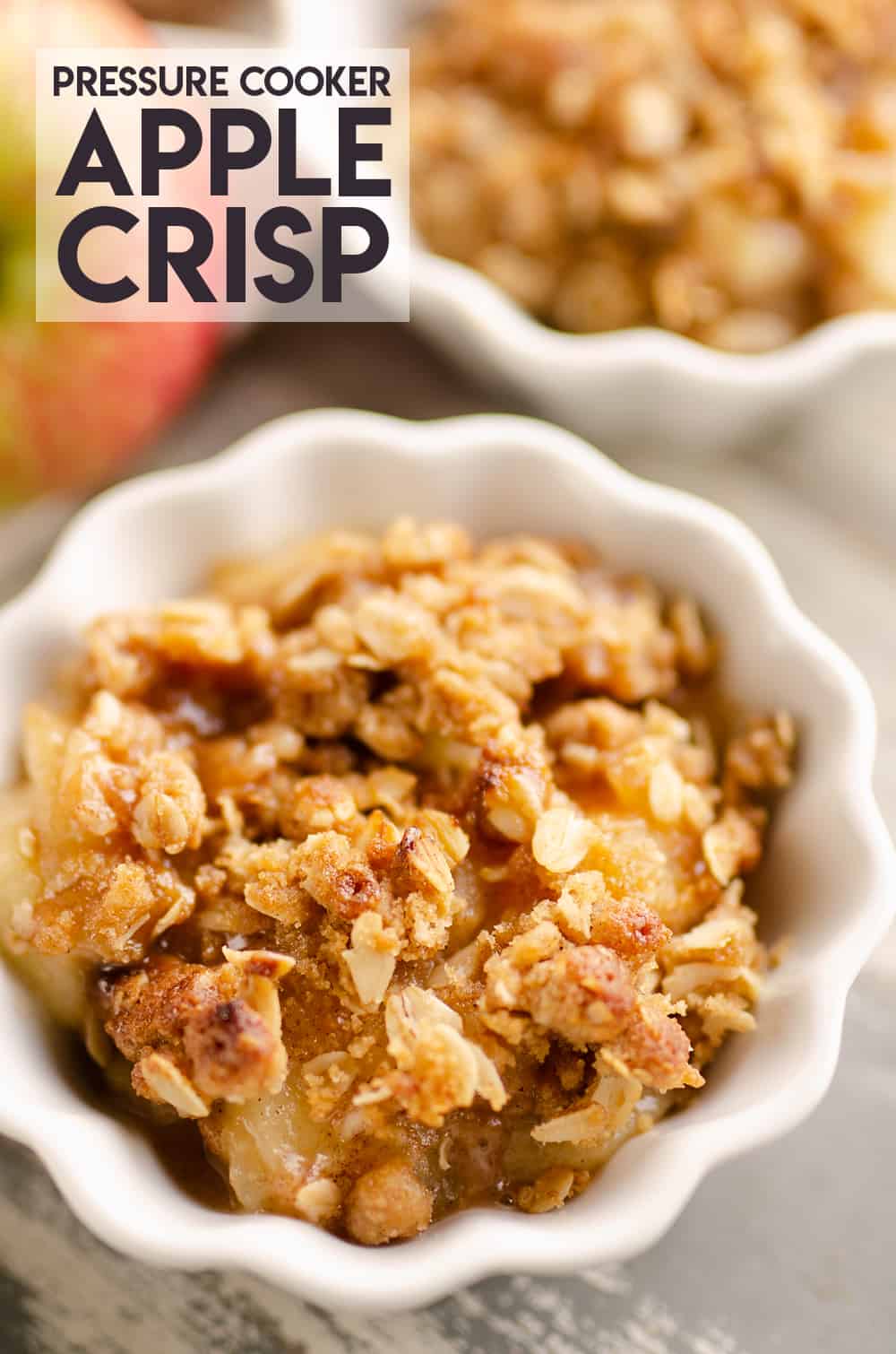 Crispy Pressure Cooker Apple Crisp