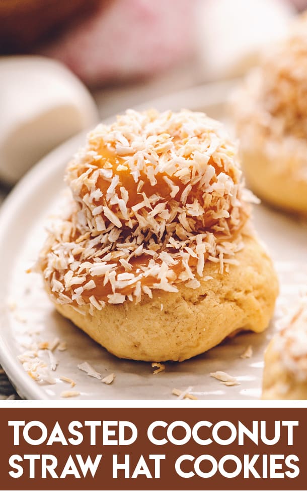 Toasted Coconut Straw Hat Cookies