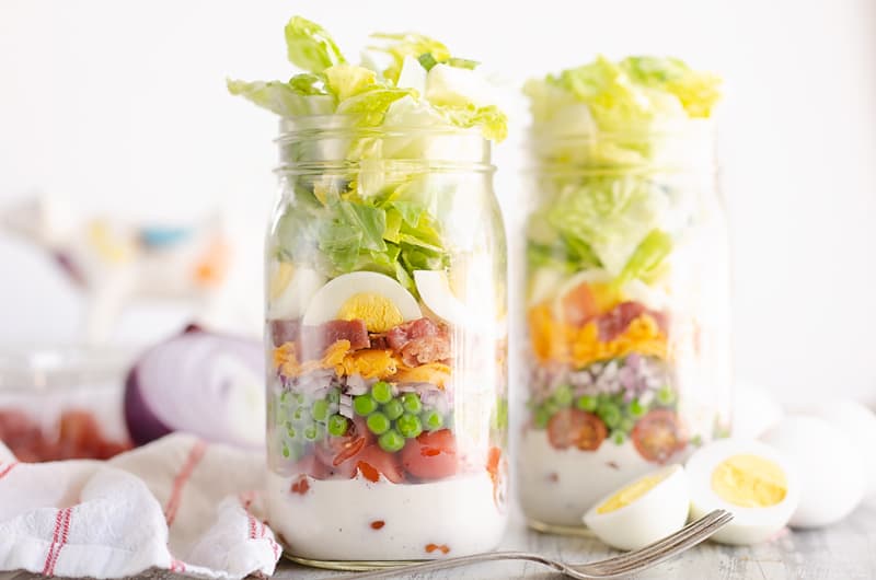 Buffalo Chicken Mason Jar Salads Recipe