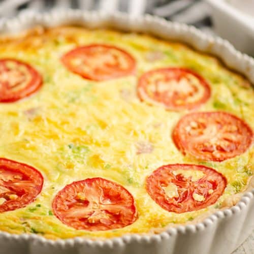 Ham and Goat Cheese Quiche