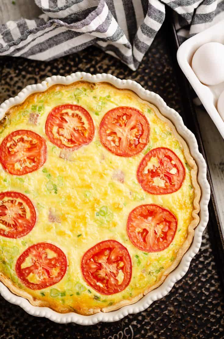 Ham and Goat Cheese Quiche
