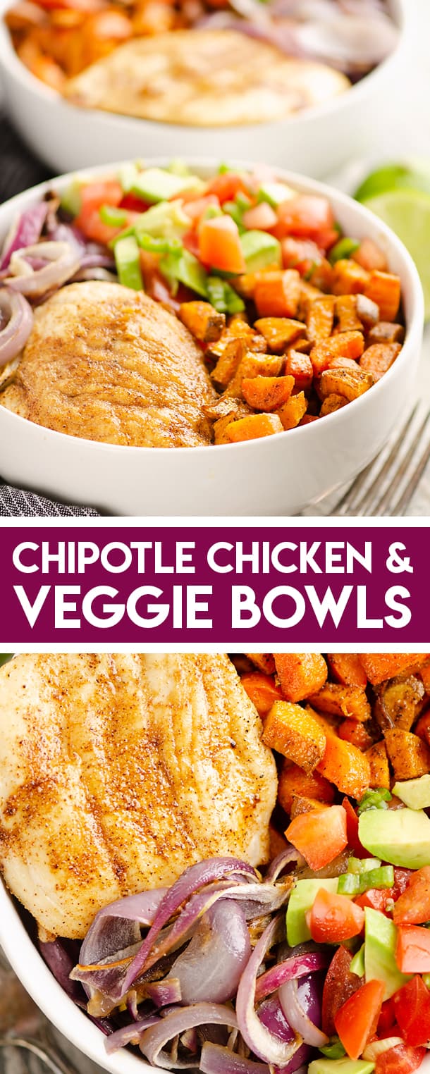 Chipotle Chicken & Southwest Root Vegetable Bowls