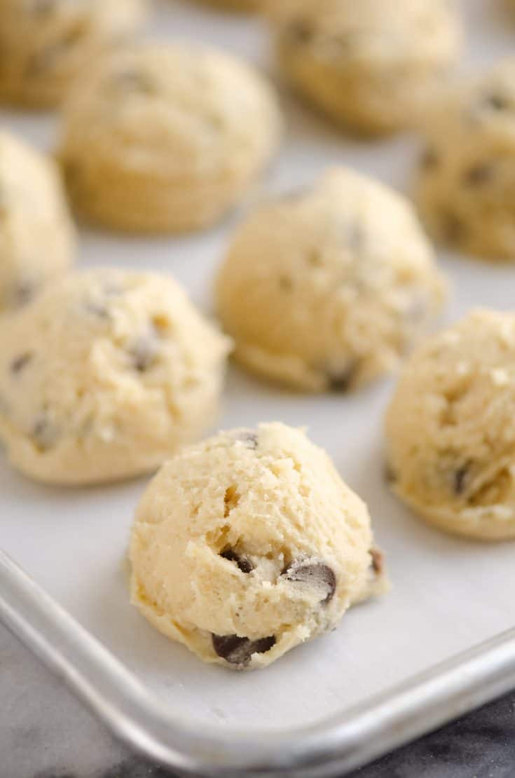 Frozen Chocolate Chip Cookie Dough Pucks