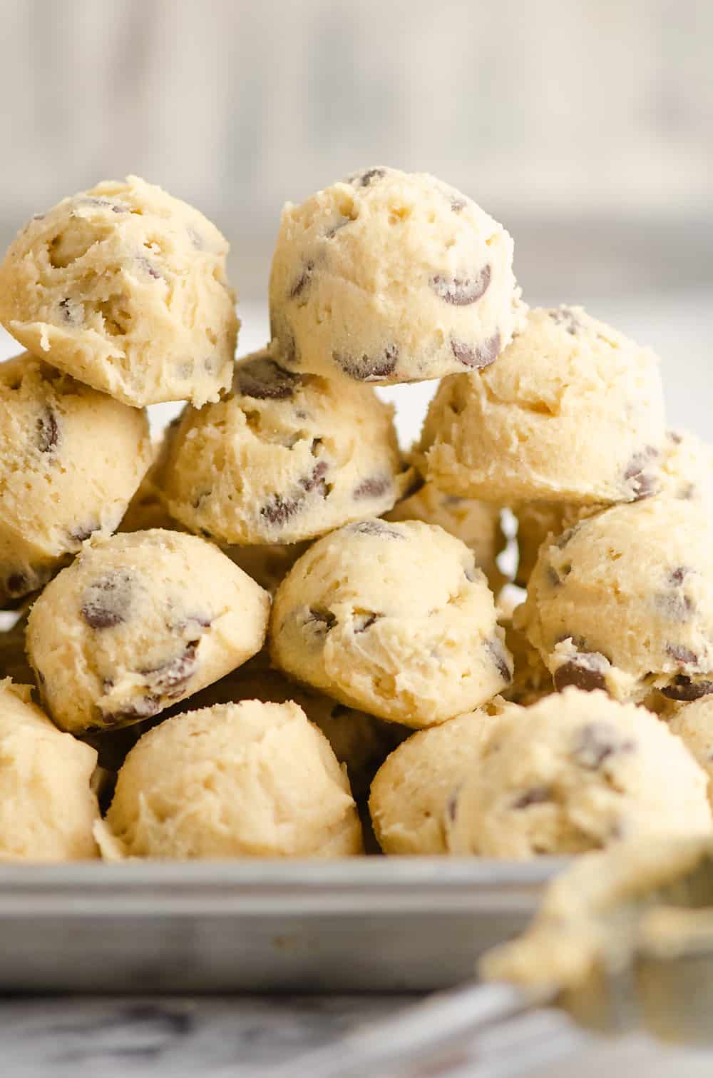 Frozen Chocolate Chip Cookie Dough Pucks