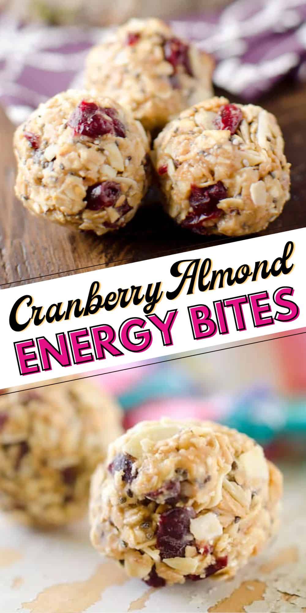 Cranberry Almond Energy Bites - Easy Healthy Snack