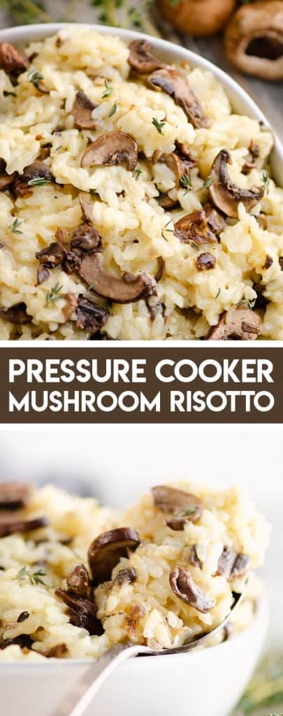 Pressure Cooker Mushroom Risotto