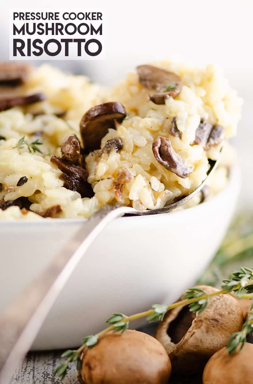 Pressure Cooker Mushroom Risotto